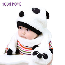 Knitted Baby Hat Warm Cotton Toddler Children Beanie and Scarf Set Lovely Panda Hats Baby Caps Kids Hat Cap TIML66 TIML66