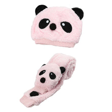 knitted baby hat warm cotton children beanie and scarf set lovely panda hats baby caps kids hat cap TIML66