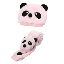 Knitted Baby Hat Warm Cotton Toddler Children Beanie and Scarf Set Lovely Panda Hats Baby Caps Kids Hat Cap TIML66 TIML66
