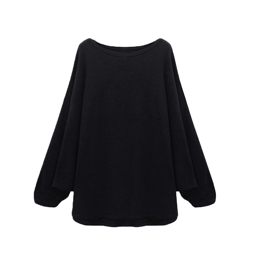 fshion women blouses celebrity style knitted blouse batwing sleeve loose casual pullovercasual shirts blusas TIML66