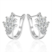 beauty leaf shape earrings ear rings crystal stud rhinestone earring wedding party jewelry TIML66