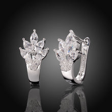 beauty leaf shape earrings ear rings crystal stud rhinestone earring wedding party jewelry TIML66
