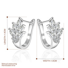 beauty leaf shape earrings ear rings crystal stud rhinestone earring wedding party jewelry TIML66