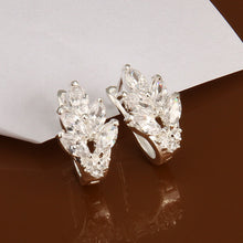 beauty leaf shape earrings ear rings crystal stud rhinestone earring wedding party jewelry TIML66