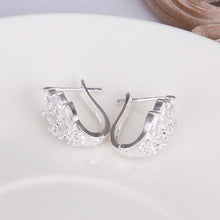 beauty leaf shape earrings ear rings crystal stud rhinestone earring wedding party jewelry TIML66