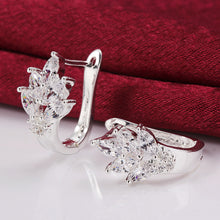 beauty leaf shape earrings ear rings crystal stud rhinestone earring wedding party jewelry TIML66
