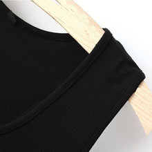 women sexy t-shirts scoop neckline shining cross vest racerback tanks women tops black TIML66