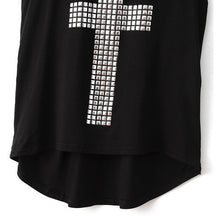 women sexy t-shirts scoop neckline shining cross vest racerback tanks women tops black TIML66