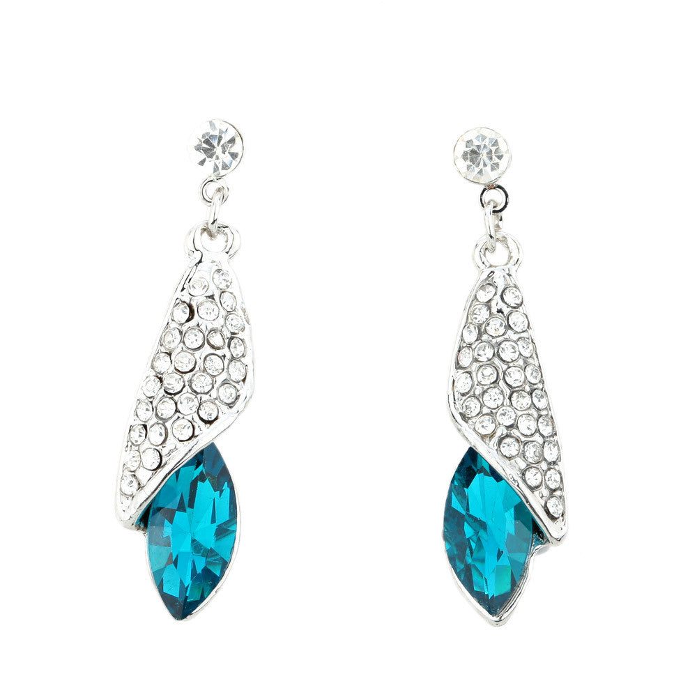 Style Retro Jewelry Crystal Earrings Luxurious Desert Light Sea Thought Rhinestone Earring for Woman Girls TIML66 TIML66