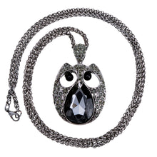 women rhinestone necklaces cool black owl pendant necklaces link chain necklace jewelry TIML66