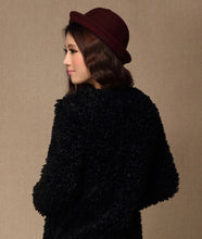 women fluffy shaggy coat curly faux fur round neck zipper super worthy warm outerwear TIML66
