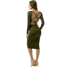 2 piece set women sexy crop top o neck long sleeve backless bandage dress slim fit ladies club midi dresses TIML66