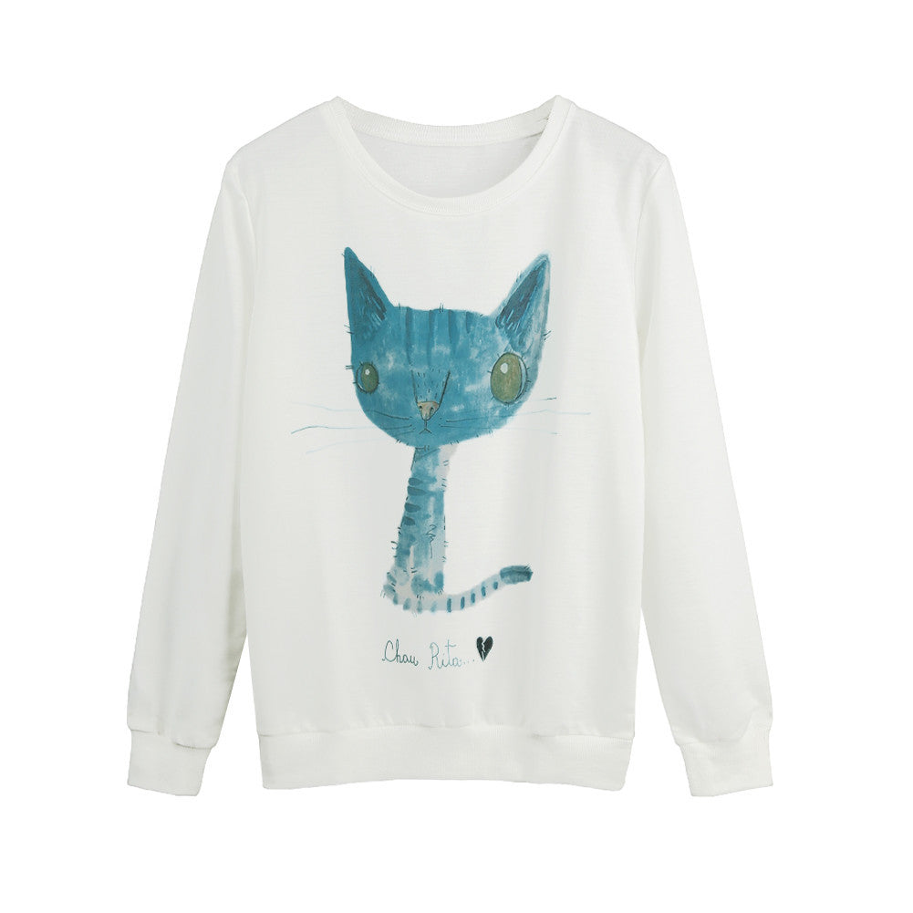 hoody women sweatshirt print long sleeve women hoodie casual loose pullover blusas tops TIML66