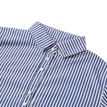 vertical striped women blouse casual shirts streetwear  long sleeve women tops blue TIML66