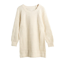 women knitted sweater solidcolor round neck long sleeves warm pullover women tops blusas TIML66