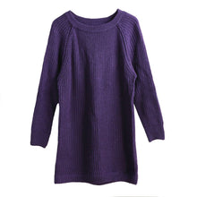 women knitted sweater solidcolor round neck long sleeves warm pullover women tops blusas TIML66