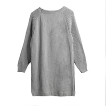 women knitted sweater solidcolor round neck long sleeves warm pullover women tops blusas TIML66