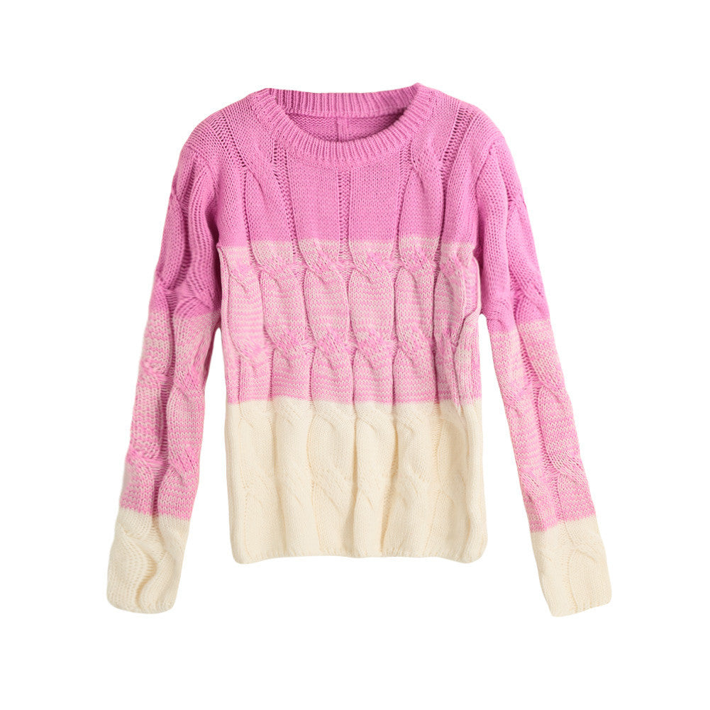 women knitted sweatercandycolor o neck long sleeve casual pullover women tops knitwear 5colors TIML66