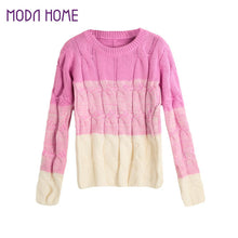 women knitted sweatercandycolor o neck long sleeve casual pullover women tops knitwear 5colors TIML66