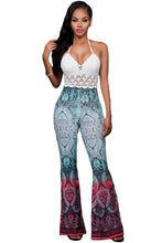 Women High Waist Wide Leg Palazzo Pants Long Pants Casual Flare Palazzo Trousers Floral Classic Flare Pants TIML66 TIML66