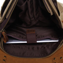Men Retro Canvas Crossbody Bag Leather Cover Buckle Designer Handbags Casual Messenger Bag Shoulder Bags TIML66 TIML66