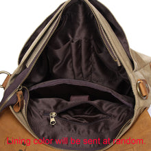Men Retro Canvas Crossbody Bag Leather Cover Buckle Designer Handbags Casual Messenger Bag Shoulder Bags TIML66 TIML66