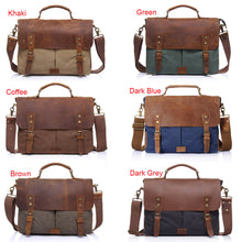 Men Retro Canvas Crossbody Bag Leather Cover Buckle Designer Handbags Casual Messenger Bag Shoulder Bags TIML66 TIML66