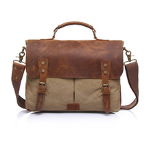 Men Retro Canvas Crossbody Bag Leather Cover Buckle Designer Handbags Casual Messenger Bag Shoulder Bags TIML66 TIML66