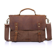 Men Retro Canvas Crossbody Bag Leather Cover Buckle Designer Handbags Casual Messenger Bag Shoulder Bags TIML66 TIML66