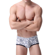 Sexy Cotton Mens Underwear Boxers Floral Printed Roupa Interior U Convex Elastic Waist Underpants Trunks Boxer Homme TIML66 TIML66