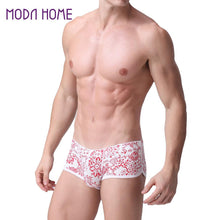 Sexy Cotton Mens Underwear Boxers Floral Printed Roupa Interior U Convex Elastic Waist Underpants Trunks Boxer Homme TIML66 TIML66