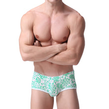 Sexy Cotton Mens Underwear Boxers Floral Printed Roupa Interior U Convex Elastic Waist Underpants Trunks Boxer Homme TIML66 TIML66