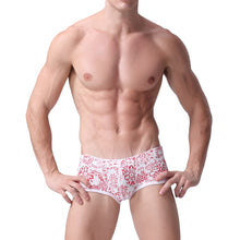 Sexy Cotton Mens Underwear Boxers Floral Printed Roupa Interior U Convex Elastic Waist Underpants Trunks Boxer Homme TIML66 TIML66
