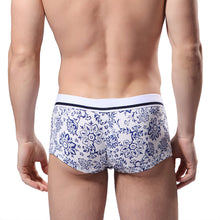 Sexy Men Printed Boxers U Convex Pouch Spandex Shorts Trunks Underpants Low Waist Underwear Gay Ropa Interior TIML66 TIML66