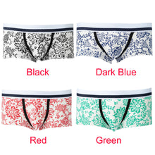 Sexy Men Printed Boxers U Convex Pouch Spandex Shorts Trunks Underpants Low Waist Underwear Gay Ropa Interior TIML66 TIML66