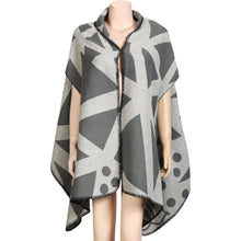 women shawls and wraps cape poncho contrast geometric cardigans vintage long pashmina lady scarves and stoles TIML66