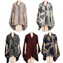 women shawls and wraps cape poncho contrast geometric cardigans vintage long pashmina lady scarves and stoles TIML66