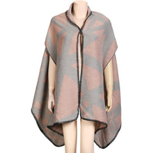 Women Shawls and Wraps Cape Poncho Contrast Geometric Cardigans Vintage Long Pashmina Lady Scarves and Stoles TIML66 TIML66