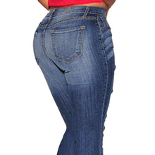 fall women denim destroyed skinny jeans high waist jeans woman stretchy ripped hole pencil pants vaqueros mujer TIML66