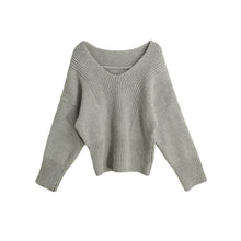 Fall Women Long Batwing Sleeve Crocheted Sweater V Neck Sexy Jumper Loose Pullover Feminino Inverno Top Girl Tricot TIML66 TIML66