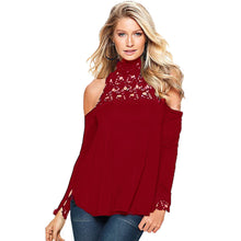 Long Sleeve Women Blouses Hollow Out Crochet Lace Casual Tops Plus Size Shirts Women Lace Blouse Blusa Cothing TIML66 TIML66