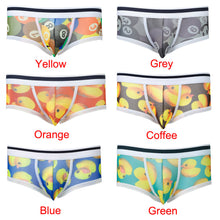 Mens Underwear Boxers Duck Printed Boxers Contrast Color Elastic Low Waist Panties Boxer Shorts Sheer Underpants TIML66 TIML66