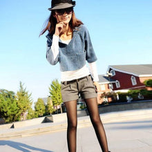 Shorts Femininos Solid Slim Casual Woolen Plus Size Warm Shorts TIML66