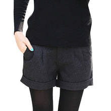 Shorts Femininos Solid Slim Casual Woolen Plus Size Warm Shorts TIML66