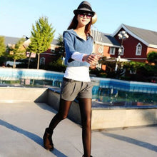 Shorts Femininos Solid Slim Casual Woolen Plus Size Warm Shorts TIML66