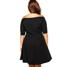 women casual dress slash neck half sleeve loose dress strapless black mini party dress vestidos plus size xxl xxxl TIML66