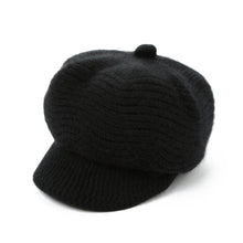 Women Knitted Cap Cable Slouch Baggy Faux Rabbit Fur Casual Hat Bone Beret Ladies Knitting Casquette TIML66 TIML66