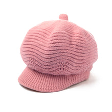 Women Knitted Cap Cable Slouch Baggy Faux Rabbit Fur Casual Hat Bone Beret Ladies Knitting Casquette TIML66 TIML66