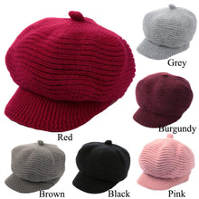 Women Knitted Cap Cable Slouch Baggy Faux Rabbit Fur Casual Hat Bone Beret Ladies Knitting Casquette TIML66 TIML66