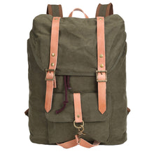 Women Men Canvas Backpack Flap Drawstring Buckle s Bag Strap Students Travel Bags Army Green Backpack TIML66 TIML66